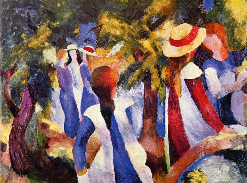 August Macke Madchen im Grunen